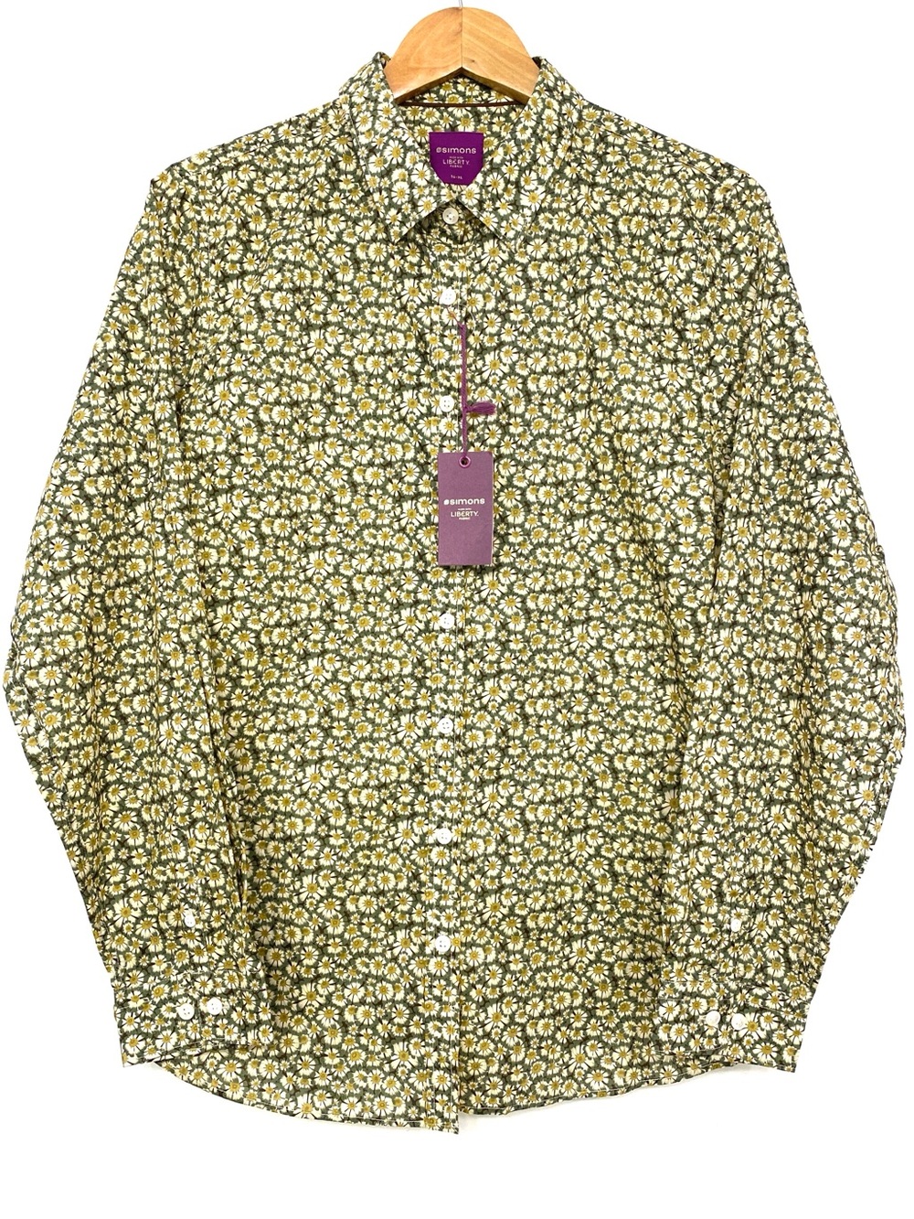 Liberty of London x Simons NWT Organic Cotton Button Down Shirt Daisy Flora XL